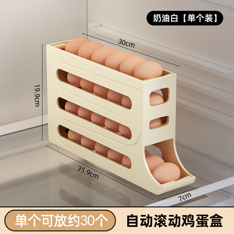 Egg Holder with 4 Layers and Automatic Rolling Design