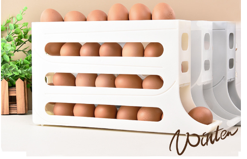 Egg Holder with 4 Layers and Automatic Rolling Design
