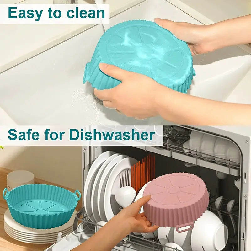 2PCS Reusable Silicone Baking Mat | Non Stick Air Fryer Mat | Oven Baking Sheet Kitchen Tool