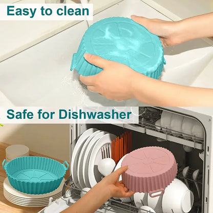 2PCS Reusable Silicone Baking Mat | Non Stick Air Fryer Mat | Oven Baking Sheet Kitchen Tool