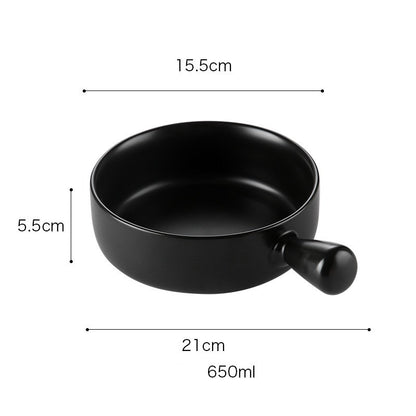 Ceramic Oven Plate with Handle