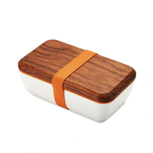 Japanese Lunch Box with Koi Design and Wooden Lid