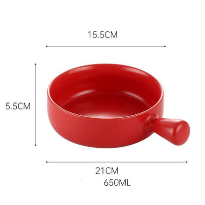 Ceramic Oven Plate with Handle