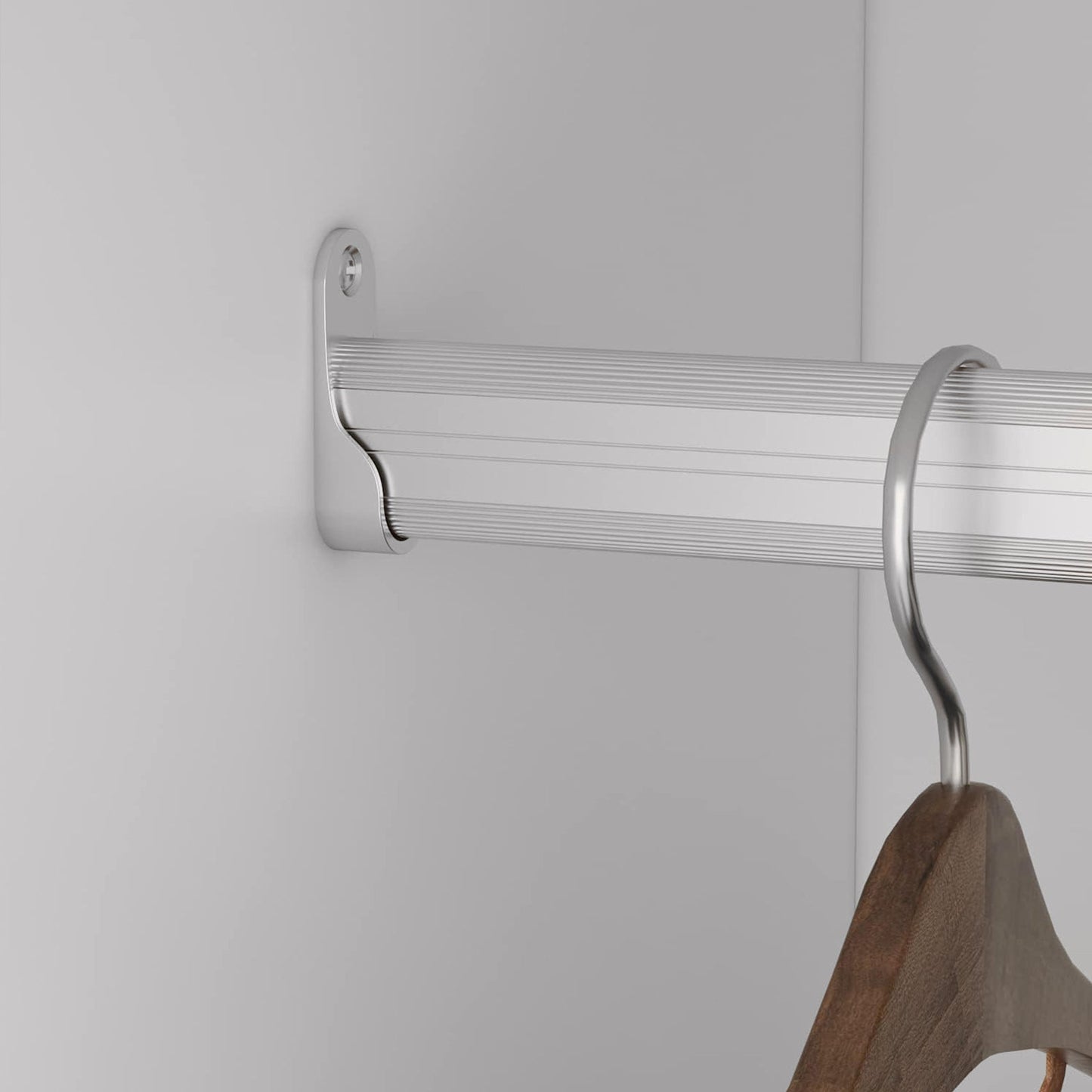 Wooden Closet Organiser System with 2 Drawers 3 Shelves Wall Mount Shelving for Walk in Closet Bedroom Organization Built in Clothes Storage White