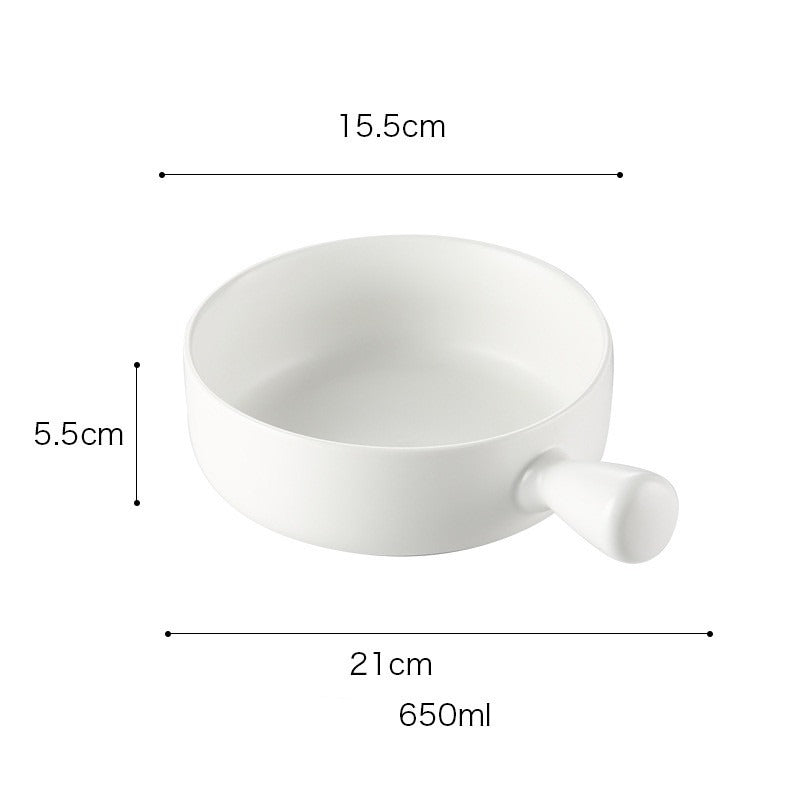 Ceramic Oven Plate with Handle