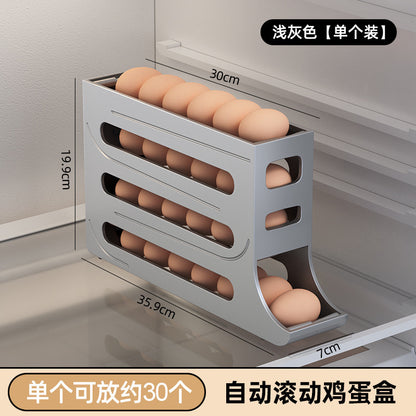 Egg Holder with 4 Layers and Automatic Rolling Design