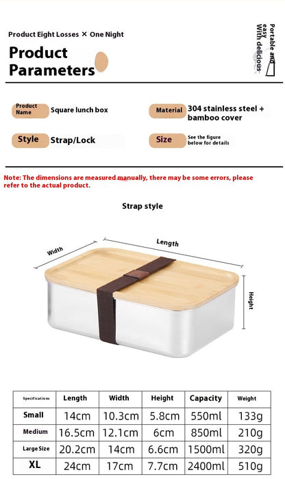Stainless Steel Bento Food Storage Box