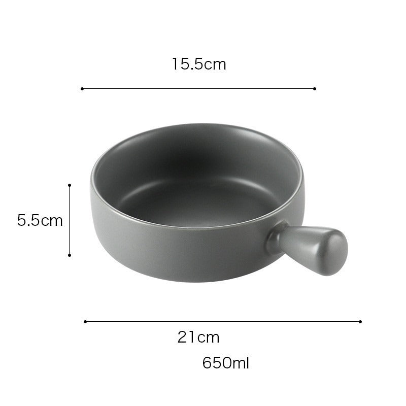 Ceramic Oven Plate with Handle