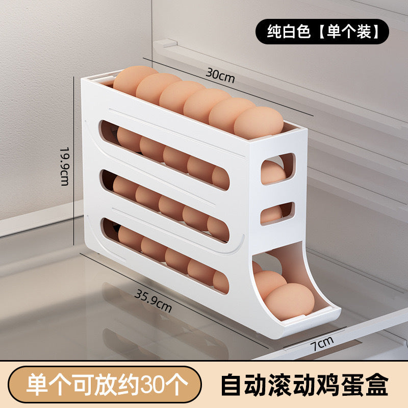 Egg Holder with 4 Layers and Automatic Rolling Design
