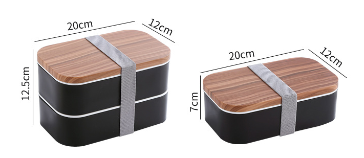 Japanese Lunch Box with Koi Design and Wooden Lid
