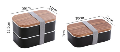 Japanese Lunch Box with Koi Design and Wooden Lid