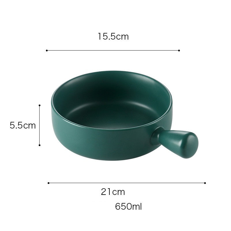 Ceramic Oven Plate with Handle