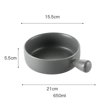 Ceramic Oven Plate with Handle